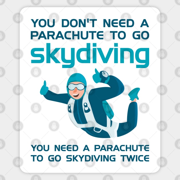 Parachute Skydiving Sticker by LuckyFoxDesigns